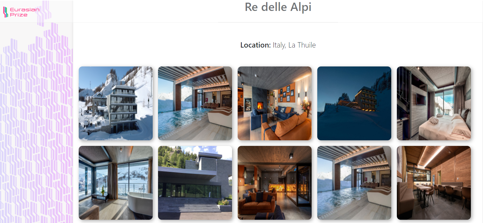 Re delle Alpi in La Thuile shortlisted