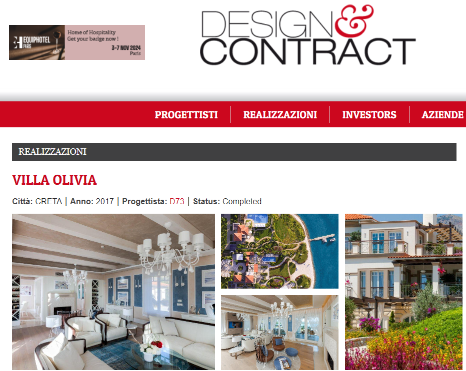 Villa Olivia by D73 on Design&Contract magazine